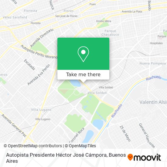Autopista Presidente Héctor José Cámpora map