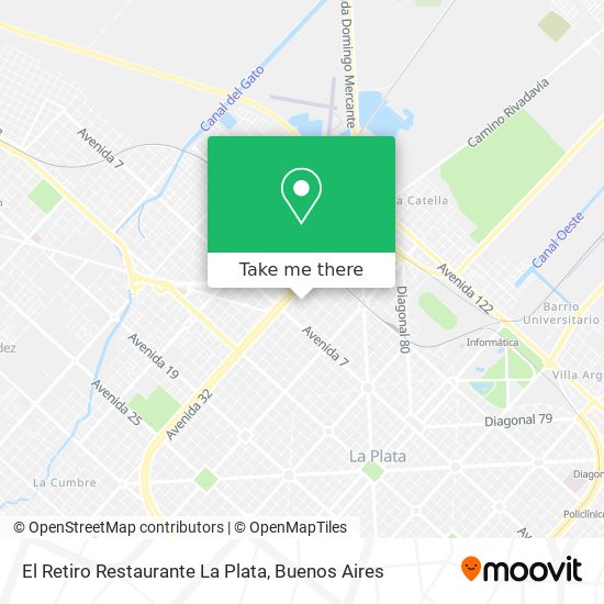El Retiro Restaurante La Plata map
