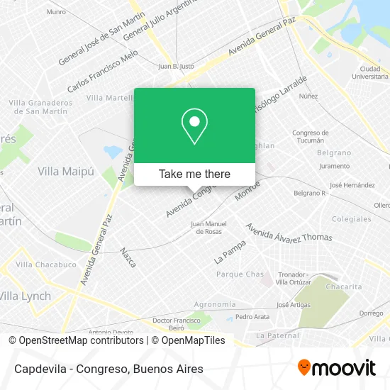 Capdevila - Congreso map