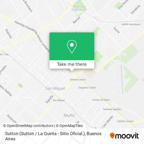 Sutton (Sutton / La Quinta - Sitio Oficial.) map