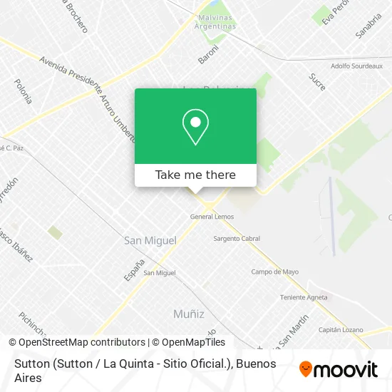 Mapa de Sutton (Sutton / La Quinta - Sitio Oficial.)