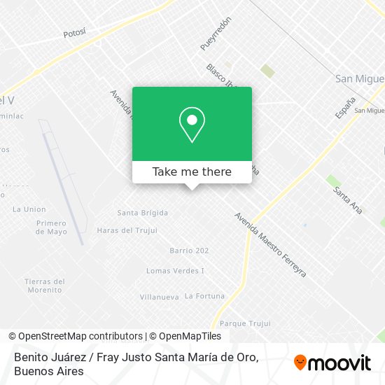 Mapa de Benito Juárez / Fray Justo Santa María de Oro