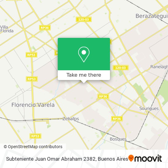 Subteniente Juan Omar Abraham 2382 map