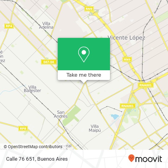 Calle 76 651 map