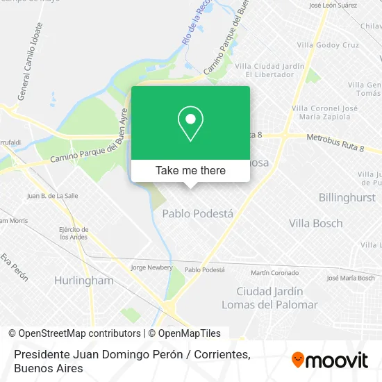 Mapa de Presidente Juan Domingo Perón / Corrientes