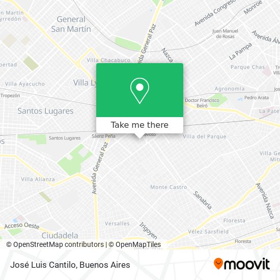 José Luis Cantilo map