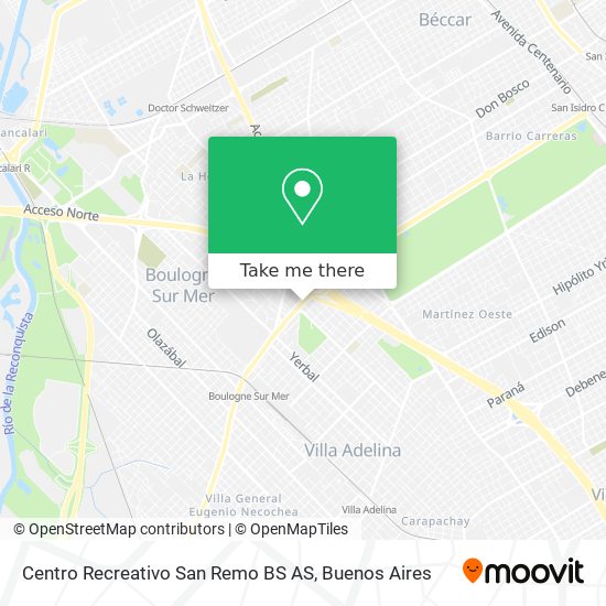 Centro Recreativo San Remo BS AS map