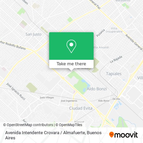 Mapa de Avenida Intendente Crovara / Almafuerte