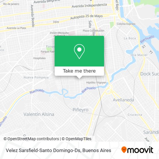 Velez Sarsfield-Santo Domingo-Ds map