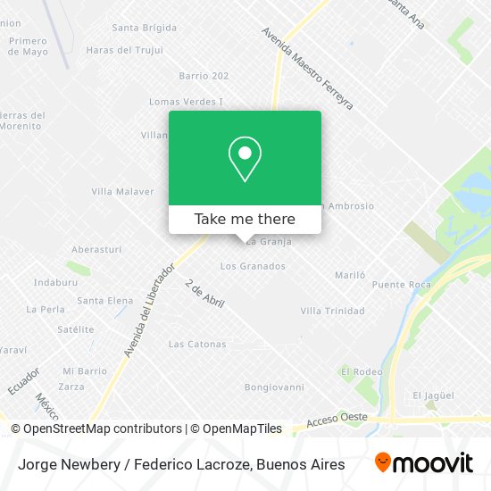 Mapa de Jorge Newbery / Federico Lacroze