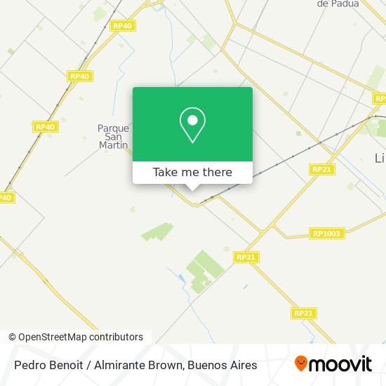 Pedro Benoit / Almirante Brown map