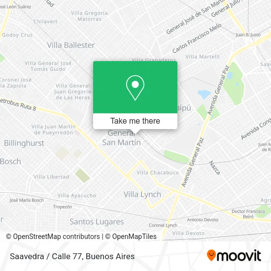 Saavedra / Calle 77 map