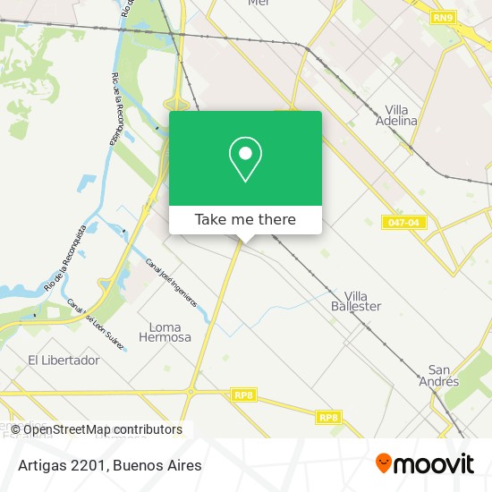 Artigas 2201 map