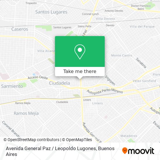 Avenida General Paz / Leopoldo Lugones map