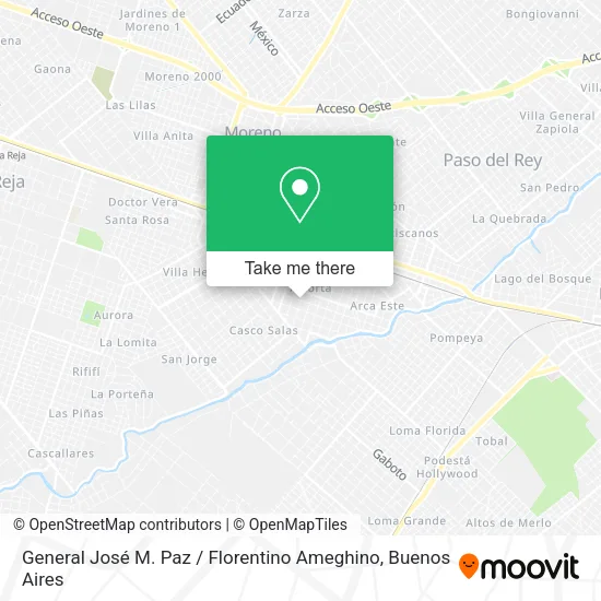 Mapa de General José M. Paz / Florentino Ameghino