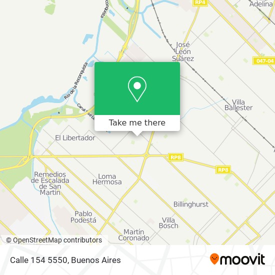 Calle 154 5550 map