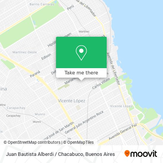 Juan Bautista Alberdi / Chacabuco map