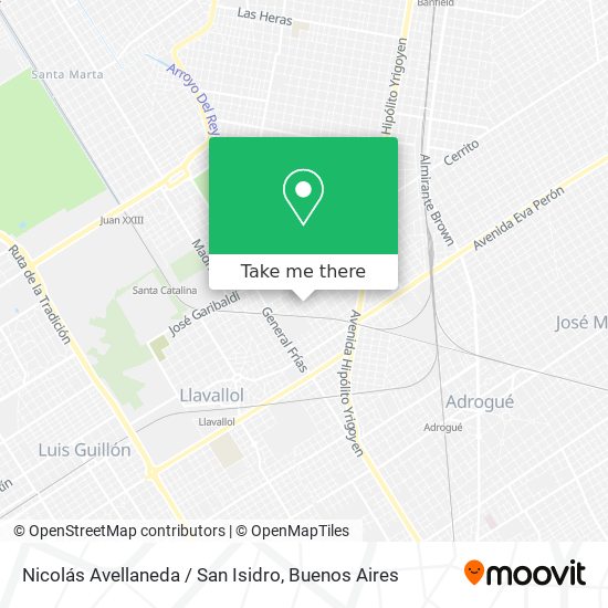 Mapa de Nicolás Avellaneda / San Isidro