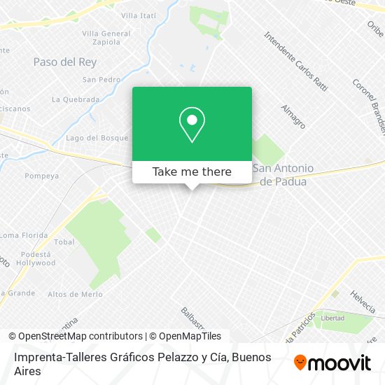 Imprenta-Talleres Gráficos Pelazzo y Cía map