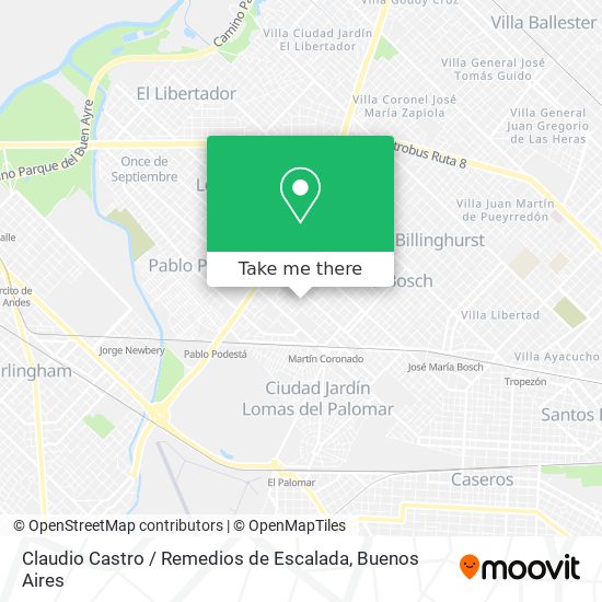 Claudio Castro / Remedios de Escalada map