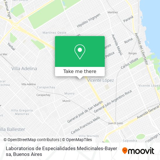 Laboratorios de Especialidades Medicinales-Bayer sa map