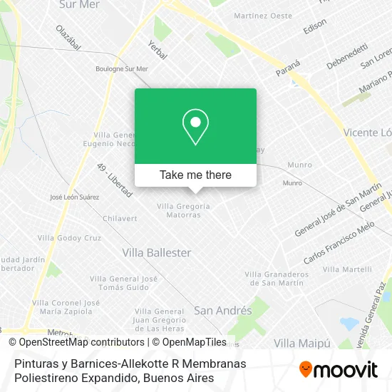 Mapa de Pinturas y Barnices-Allekotte R Membranas Poliestireno Expandido