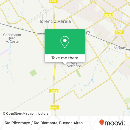 Mapa de Río Pilcomayo / Río Diamante