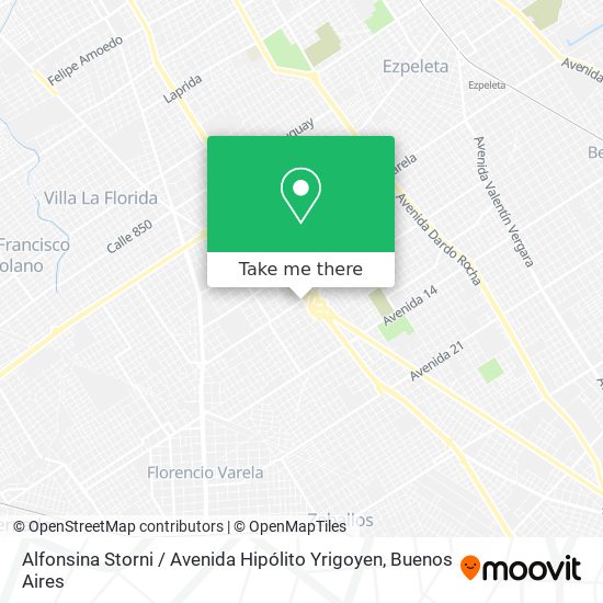 Alfonsina Storni / Avenida Hipólito Yrigoyen map