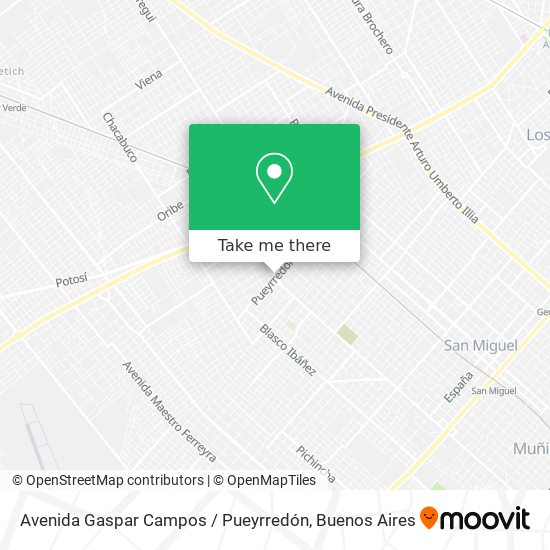 Avenida Gaspar Campos / Pueyrredón map