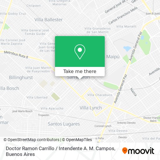 Mapa de Doctor Ramon Carrillo / Intendente A. M. Campos