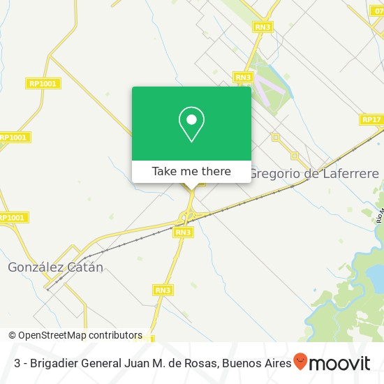 3 - Brigadier General Juan M. de Rosas map