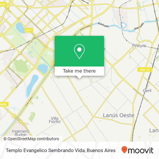 Mapa de Templo Evangelico Sembrando Vida