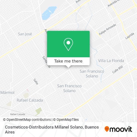 Mapa de Cosmeticos-Distribuidora Millanel Solano