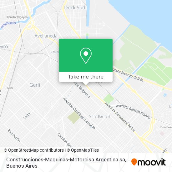 Mapa de Construcciones-Maquinas-Motorcisa Argentina sa