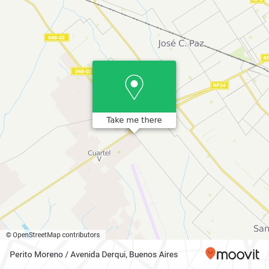 Mapa de Perito Moreno / Avenida Derqui