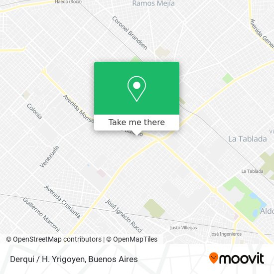 Mapa de Derqui / H. Yrigoyen