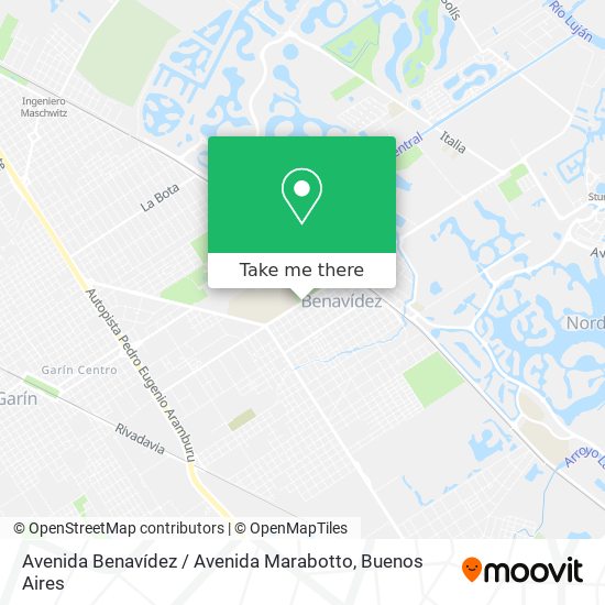 Mapa de Avenida Benavídez / Avenida Marabotto