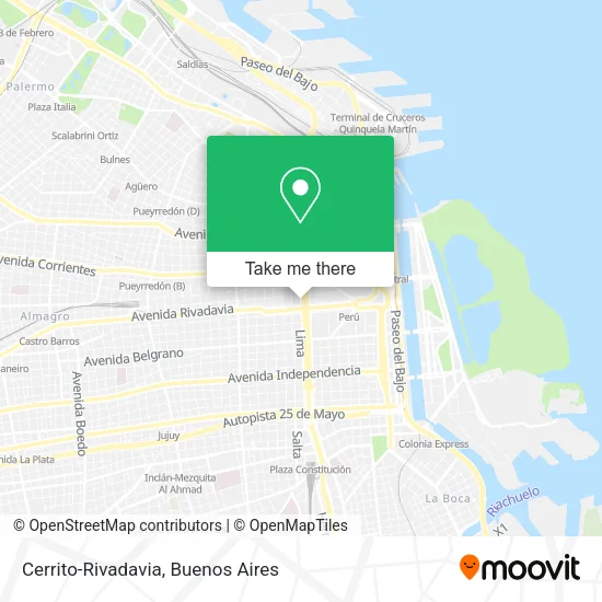Mapa de Cerrito-Rivadavia
