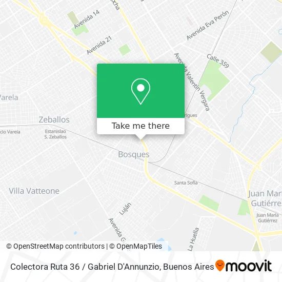 Mapa de Colectora Ruta 36 / Gabriel D'Annunzio