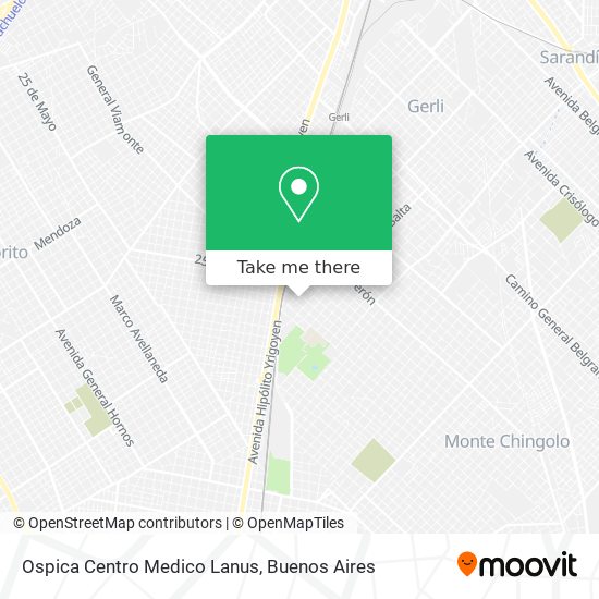 Mapa de Ospica Centro Medico Lanus