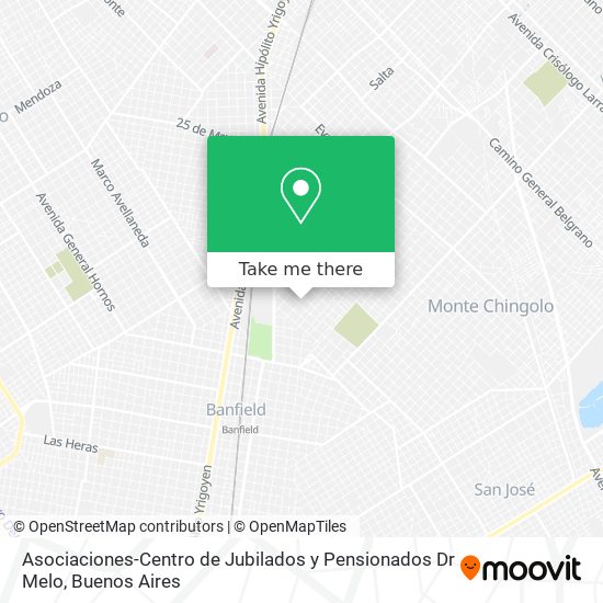 Asociaciones-Centro de Jubilados y Pensionados Dr Melo map