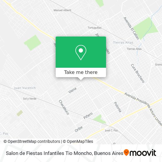 Mapa de Salon de Fiestas Infantiles Tio Moncho