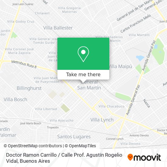 Doctor Ramon Carrillo / Calle Prof. Agustín Rogelio Vidal map