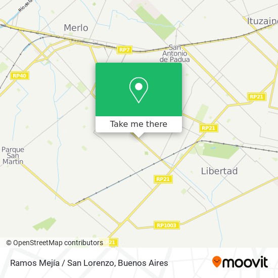 Ramos Mejía / San Lorenzo map