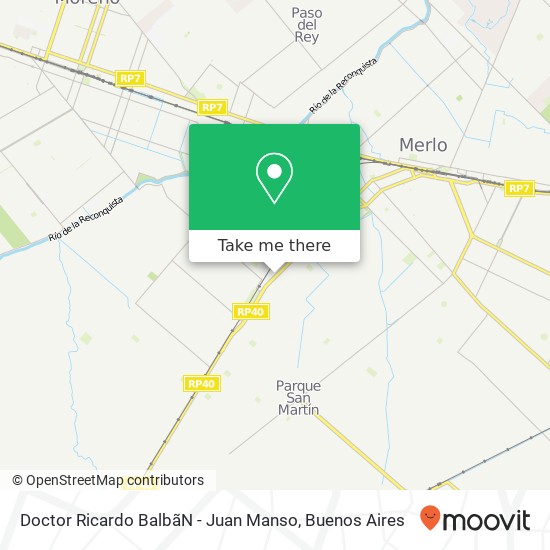 Doctor Ricardo Balbã­N - Juan Manso map