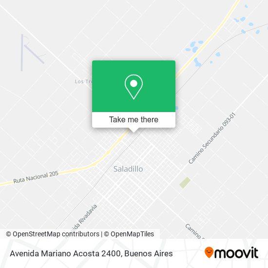 Avenida Mariano Acosta 2400 map