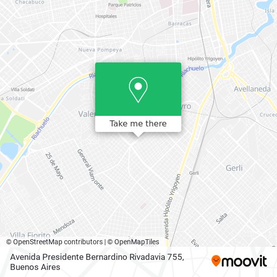 Mapa de Avenida Presidente Bernardino Rivadavia 755