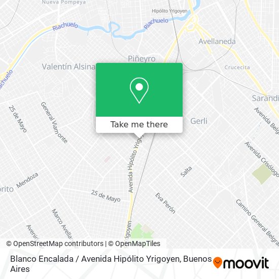Mapa de Blanco Encalada / Avenida Hipólito Yrigoyen