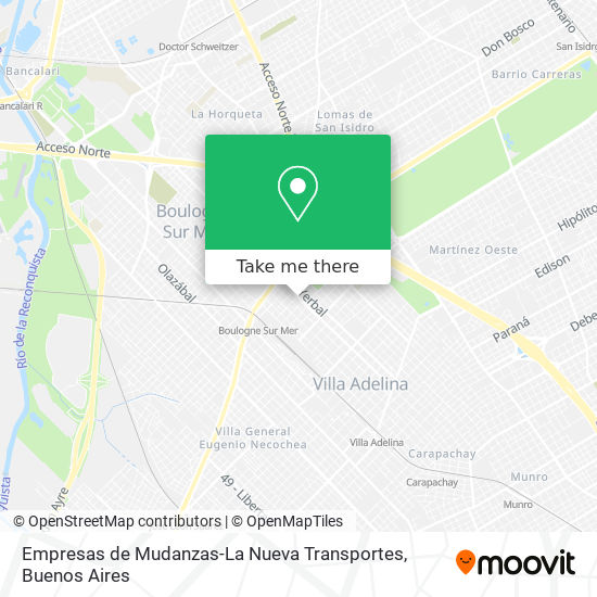 Empresas de Mudanzas-La Nueva Transportes map