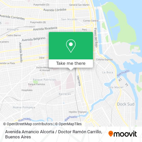 Avenida Amancio Alcorta / Doctor Ramón Carrillo map